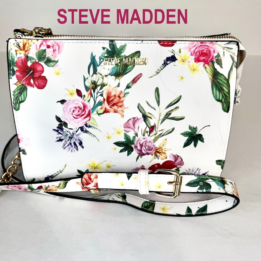 STEVE MADDEN Crossbody/Purse/Bag "Floral Blexi" with Adjustable Strap